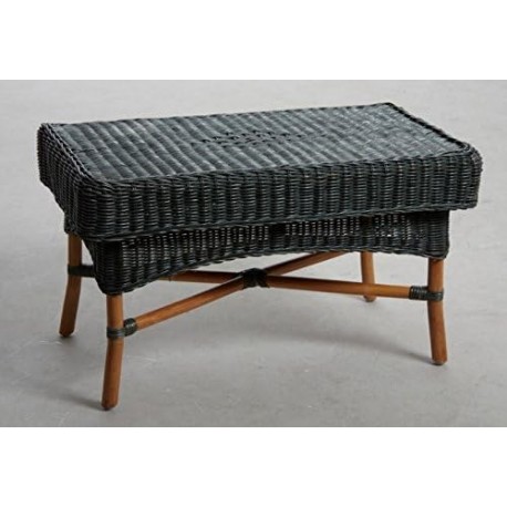 Vihreä sävytetty rottinki-sohvapöytä