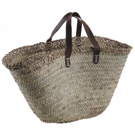 Bolso tote de palma natural