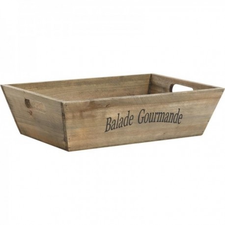 "Balade gourmande" stained wooden basket