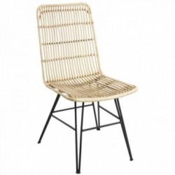 Chair in natural rattan and...