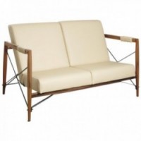 Solidna suarzowa drewniana sofa