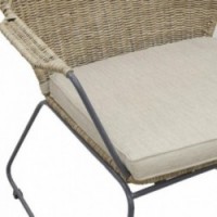 Tuoli käsinojat harmaa napa ja metalli