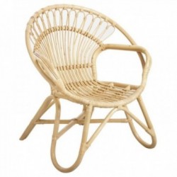 Okrągły fotel w naturalnym...