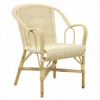 Armchair in manau and rattan