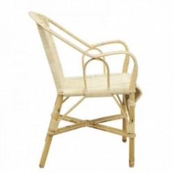 Armchair in manau and rattan