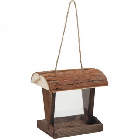 Bird feeder in wood and PVC