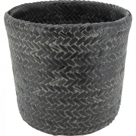 Czarny bambusowy okrągłe słoiki pokrywa