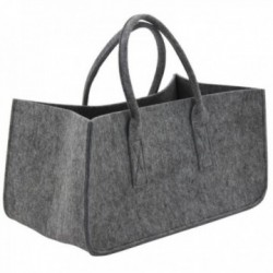 Gray felt log bag