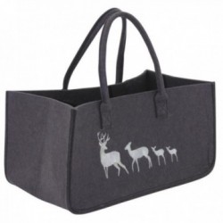 Grå filtstokkpose med hjort