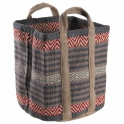 Colorful jute basket with...