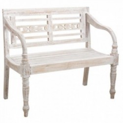 White Wooden Wooden Garden Bench