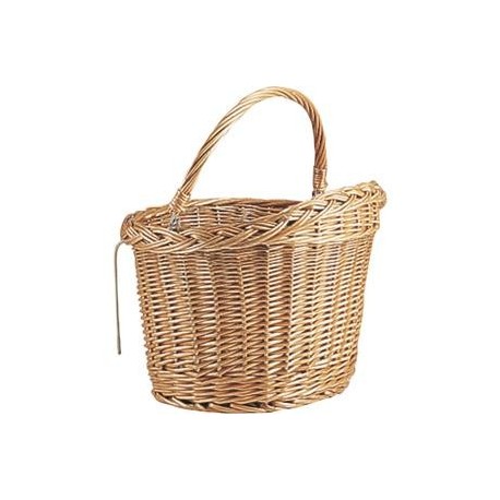 Wicker bicycle basket