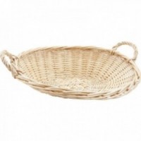 Biały koszyk prezentacji wikliny