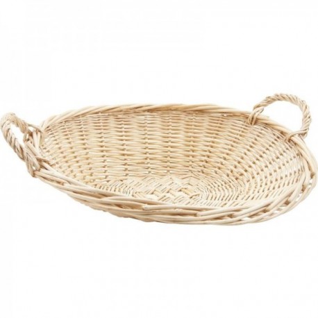 Biały koszyk prezentacji wikliny