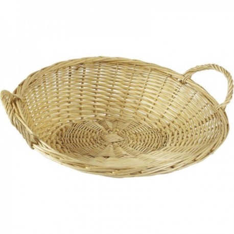 Biały koszyk prezentacji wikliny