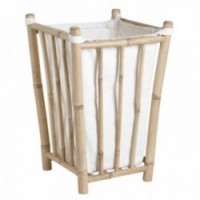 Cesta de lavandería natural de bambú