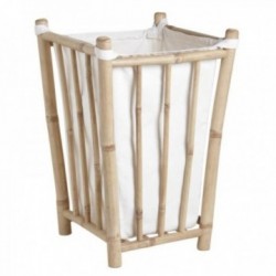 Cesta de lavandería natural de bambú
