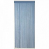 Blue cotton door curtain