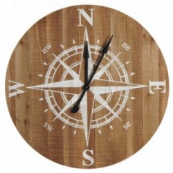 Suuri puinen kompassi seinäkello Ø 92 cm XXL Clock Giant Silent Rose Winds