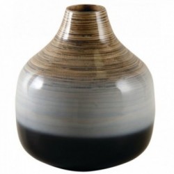 Lacquered bamboo ball vase