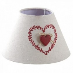 Red heart bedside lamp shade