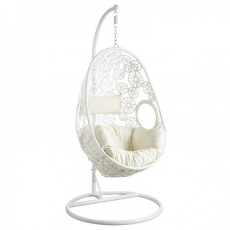 Adjustable hanging chair with cushion