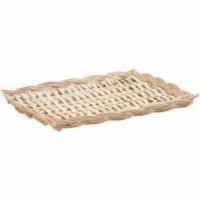 Wiklinowa taca i drewno