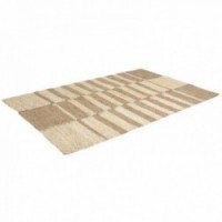 Rektangulær lounge mat og majs 150x240 cm | Stort naturligt flettet tæppe til Boho interiør