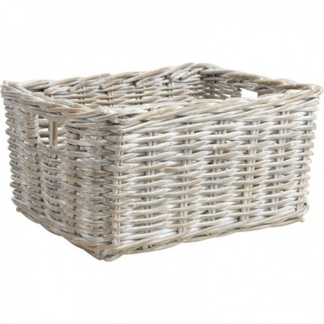 White poelet storage drawer basket