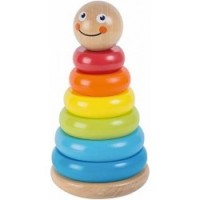 Jeu d'éveil bébé à empiler - Jouet en bois à empiler