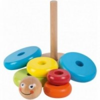 Jeu d'éveil bébé à empiler - Jouet en bois à empiler