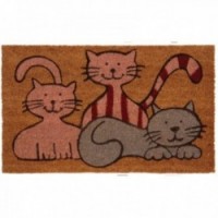 Fußmatte 3 kleine Katzen in Coco