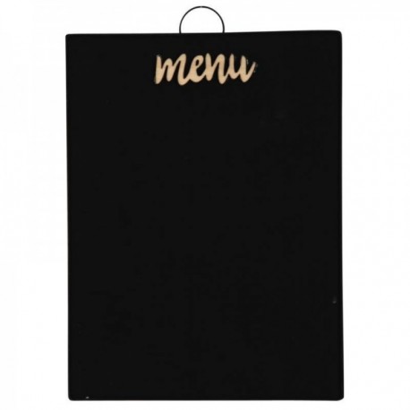 Black Wallboard Metallo e legno, menu del ristorante