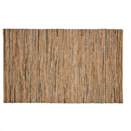 Cotton and leather rug 150 x 240 cm