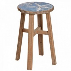 Wooden stool Round marine decor, Spirit edge and chic rustic charm