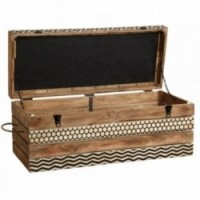 Ławka do przechowywania drewna drewnianego