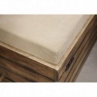Mango wood storage chest bench