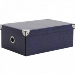 Blaue faltbare Aufbewahrungsbox aus Karton