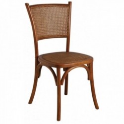Beech and rattan chair,...