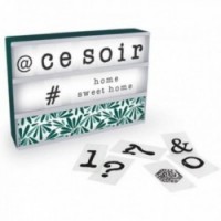 A4 light message box with 86 cards | Lightbox Battery Battery Battery 30x21x5.7 cm to install / wall-mounted
