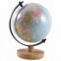 Decoratieve houten wereldbol