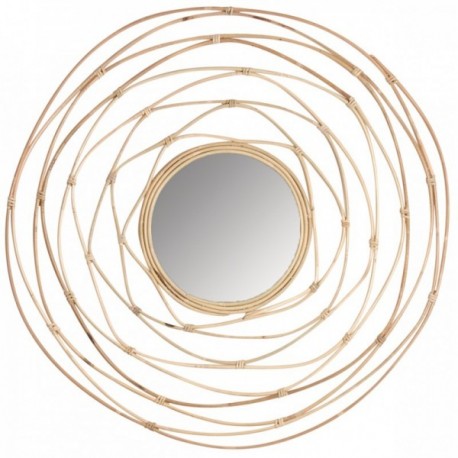 Miroir rond en rotin crazzy Ø 80 cm