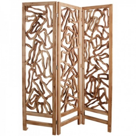 Openwork z drewna ekranu