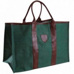 Grøn bjælkepose af jute