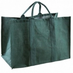 Grøn bjælkepose af jute