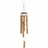 Carillon en bambou et noix de coco  h88 cm