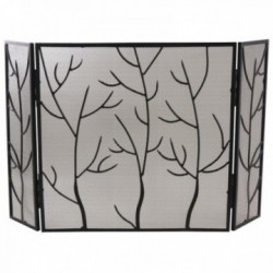 Firewall Fireplace 3 Wrought Iron Wrought Iron Antique Finish: Foldable Protection Grid & Old Style Fireplace Security