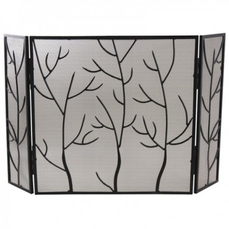 Firewall Fireplace 3 Wrought Iron Wrought Iron Antique Finish: Foldable Protection Grid & Old Style Fireplace Security