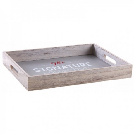 Gray wooden serving tray