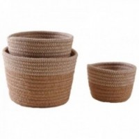 Round Planters in Just Natural (Set of 3)